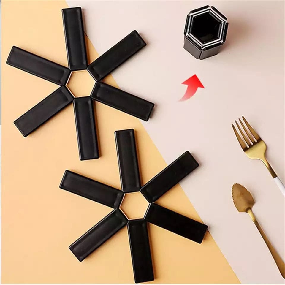 Folding Heat Insulation Pod Mat, Heat Resistant Trivet for Marble and Granite Counter, Coaster Washable Pad Folding Heat Insulation Pod Mat, Heat Resistant Trivet for Marble and Granite Counter, Coaster Washable Pad